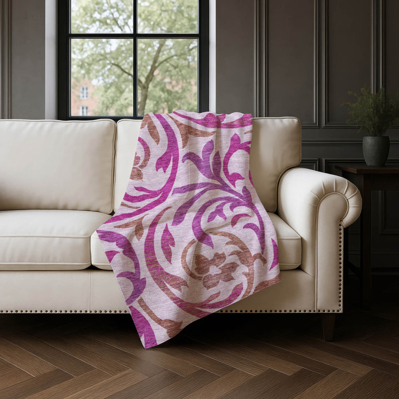 Jeté Sherpa ASB764, Lavender Floral 3