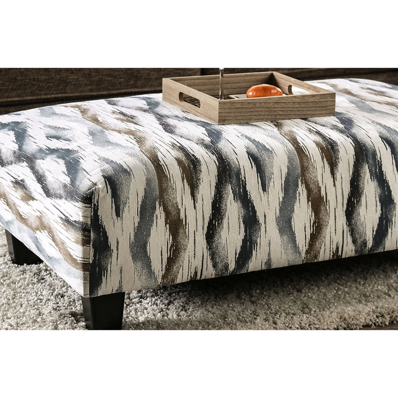 Microfibre imprimée multi-finitions de style contemporain avec pieds fuselés, poids de 44 lb, poids du produit: 17 po