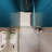 1 3/8" Adjustment,Universal Pivot Shower Door, Open Outside, With 1/4" Tempered Glass