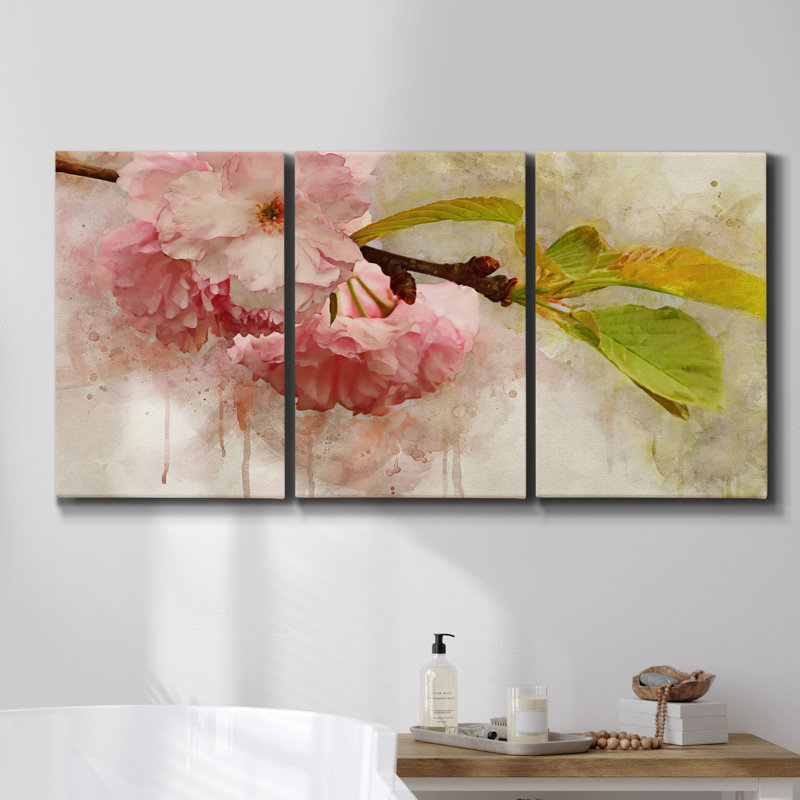 Chroma Coast I, reproduction d'art encadrée sur toile 3 pièces, H 48 po x l 96 po x P 2 po