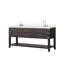 Meuble-lavabo double avec plateau en marbre de culture