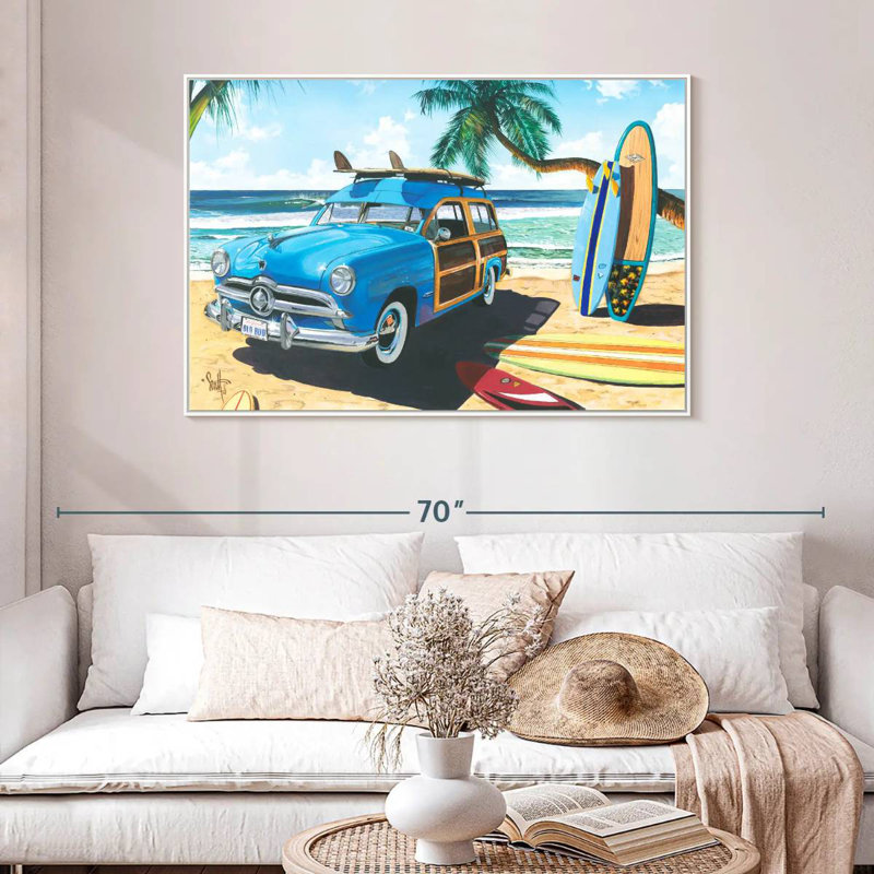 Amis tropicaux tropicaux, 46 po x 31 po, Cadre flottant blanc