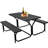 Kutlay 4 - Person Metal Patio Dining Set with Rectangular Table-36467032
