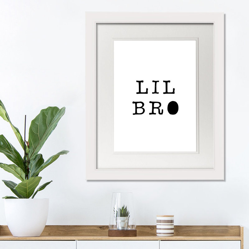 Art encadré Lil Bro, H 20 po x l 16 po x P 1 po