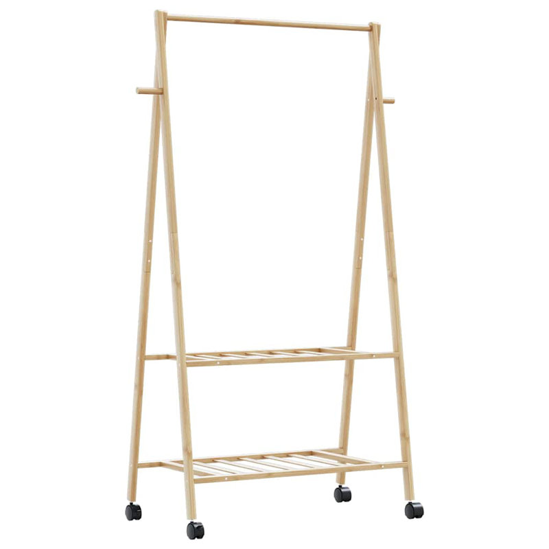 Hulda 96cm Rolling Clothing Rack