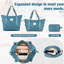 Ensemble de 3 valises extensibles avec sac de voyage - Valise légère avec serrure de sécurité et poches pivotantes en filet