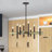 8 Light Black Medium Chandelier With Brushed Nickel Accents-1743343787-1743343786