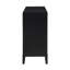 Commode 8 tiroirs en bois avec poignées en métal demi-lune noires