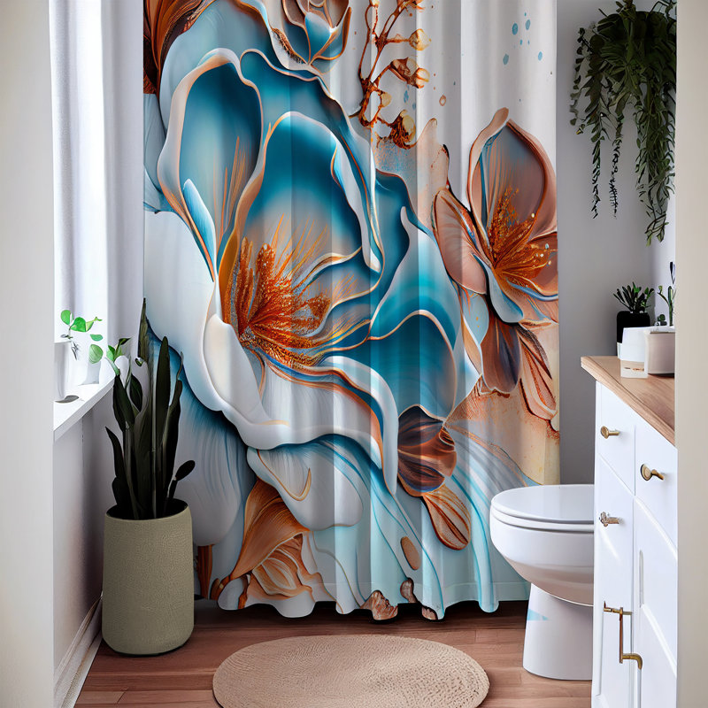 Itsines Abstract Shower Curtain, 72" H x 70" W