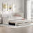 Upholstered Daybed With Trundle, Three Drawers And Vertical Striped Design-870243475-870243470