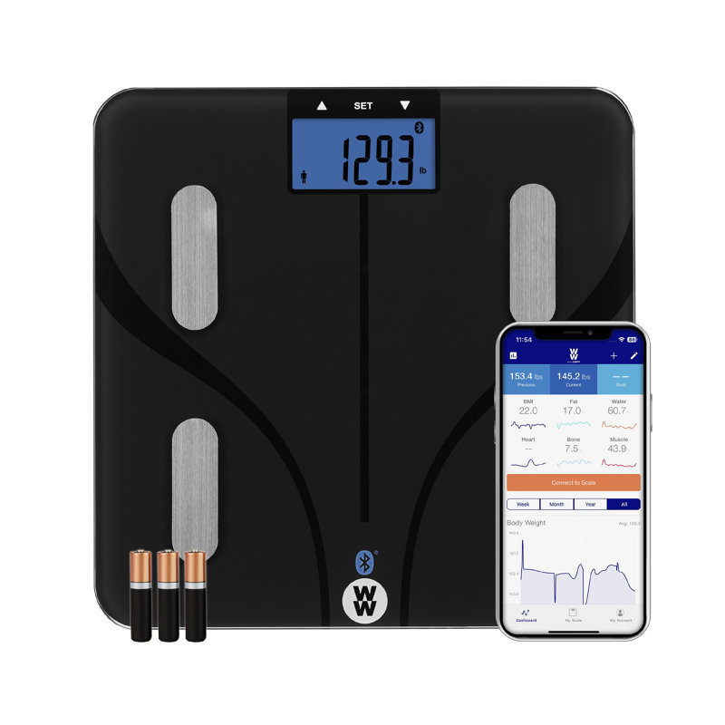 Black Digital Bluetooth Body Analysis Smart Scale