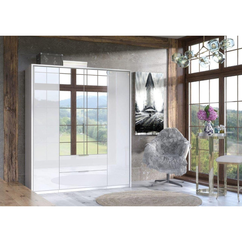 Rheece Solid Wood Wardrobe