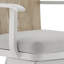 Tabouret de bar en bois de teck avec coussin gris argenté Hazel