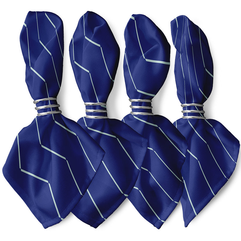 Noxon Polyester Geometric Square Napkin, Blue