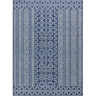 Aurelia Distressed Navy Blue/Denim Area Rug