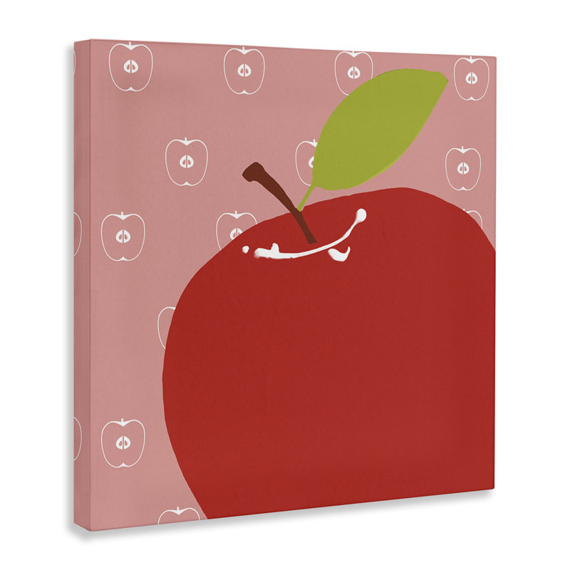  «Bright Apple Fruit», art mural sur toile par Daniela Santiago, H 36 po x l 36 po