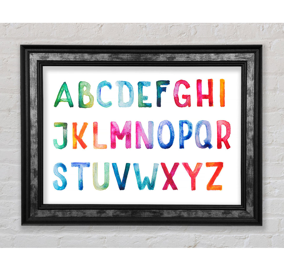 Regenbogen Alphabet - Einzelne Bilderrahmen Kunstdrucke