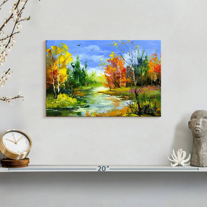 Autumn Forest Serenity, 8" H x 12" W