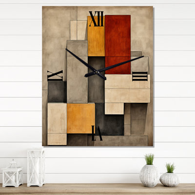 Simplicity Of Beauty - Minimal Geometrics II - horloge murale rétro moderne