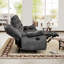 Canapé inclinable manuel en microfibre de 88,19 po de largeur-118698551