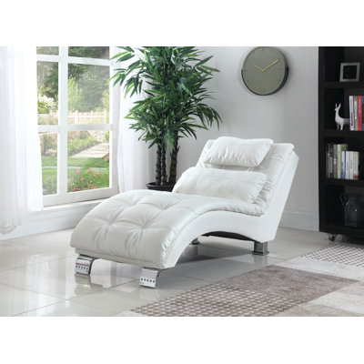 Reales Faux Leather Chaise Lounge