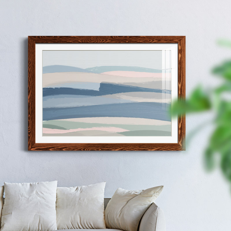 Rolling Waters - Peinture encadrée, Cadre en érable, H 31 po x l 44 po x P 1 po