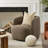 Jaydin 34" Wide Boucle Upholstered Swivel Armchair-1969483894