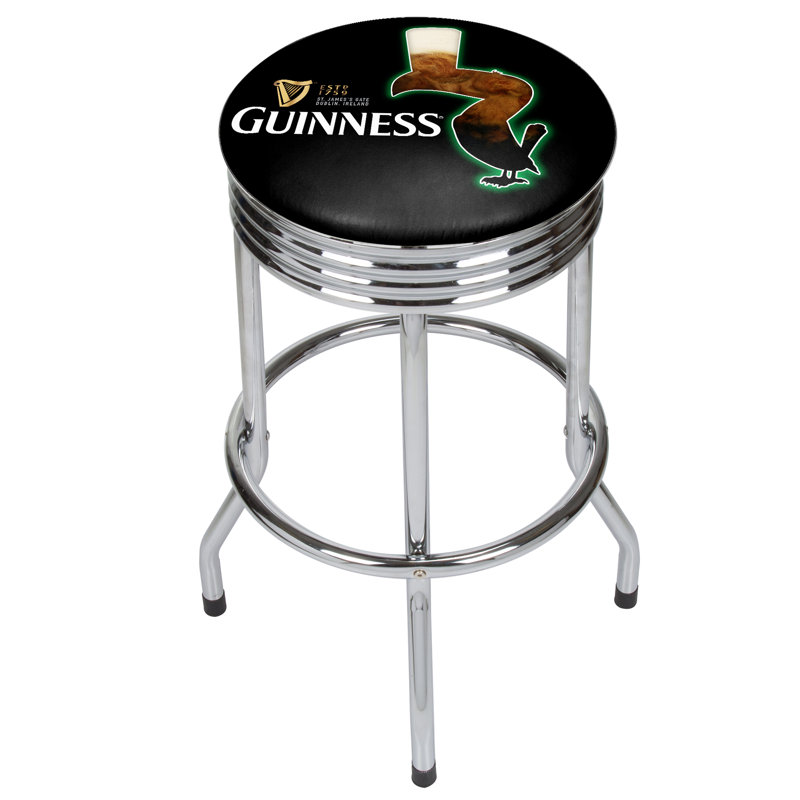 Tabouret de bar pivotant 29 po Guinness, Chrome