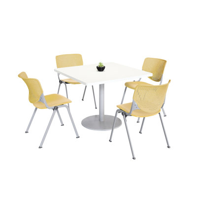 Mode Square Breakroom Table and Kool Chair Set