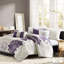Très grand / très grand lit avec housse de couette et taies décoratives en coton