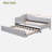 L-shaped Upholstered Daybed With Pop Up Trundle