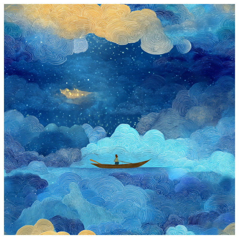 Rideau de douche Starry Sky, 70in W x 84in H