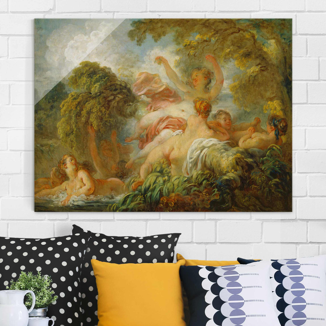 Glasbild Bathing Girl von Jean Honoré Fragonard