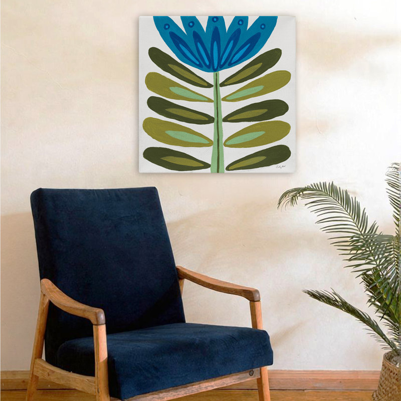 Art floral contemporain Folk Flower, H 24 po x l 24 po