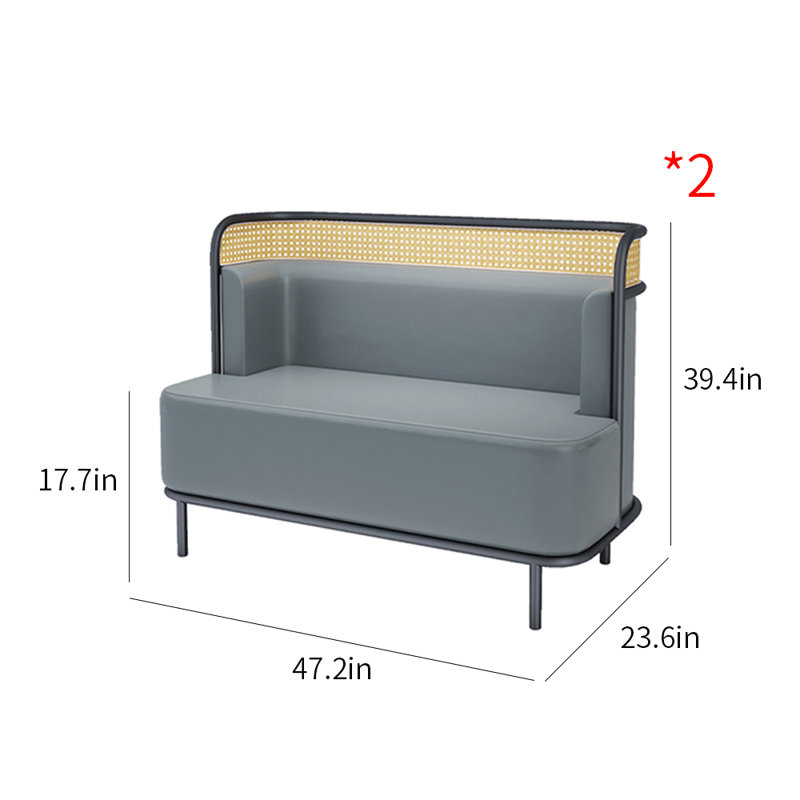 Banc rembourré en similicuir Bar Western