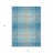 3' X 5' Teal Blue Gray And Brown Plaid Washable Indoor Outdoor Area Rug