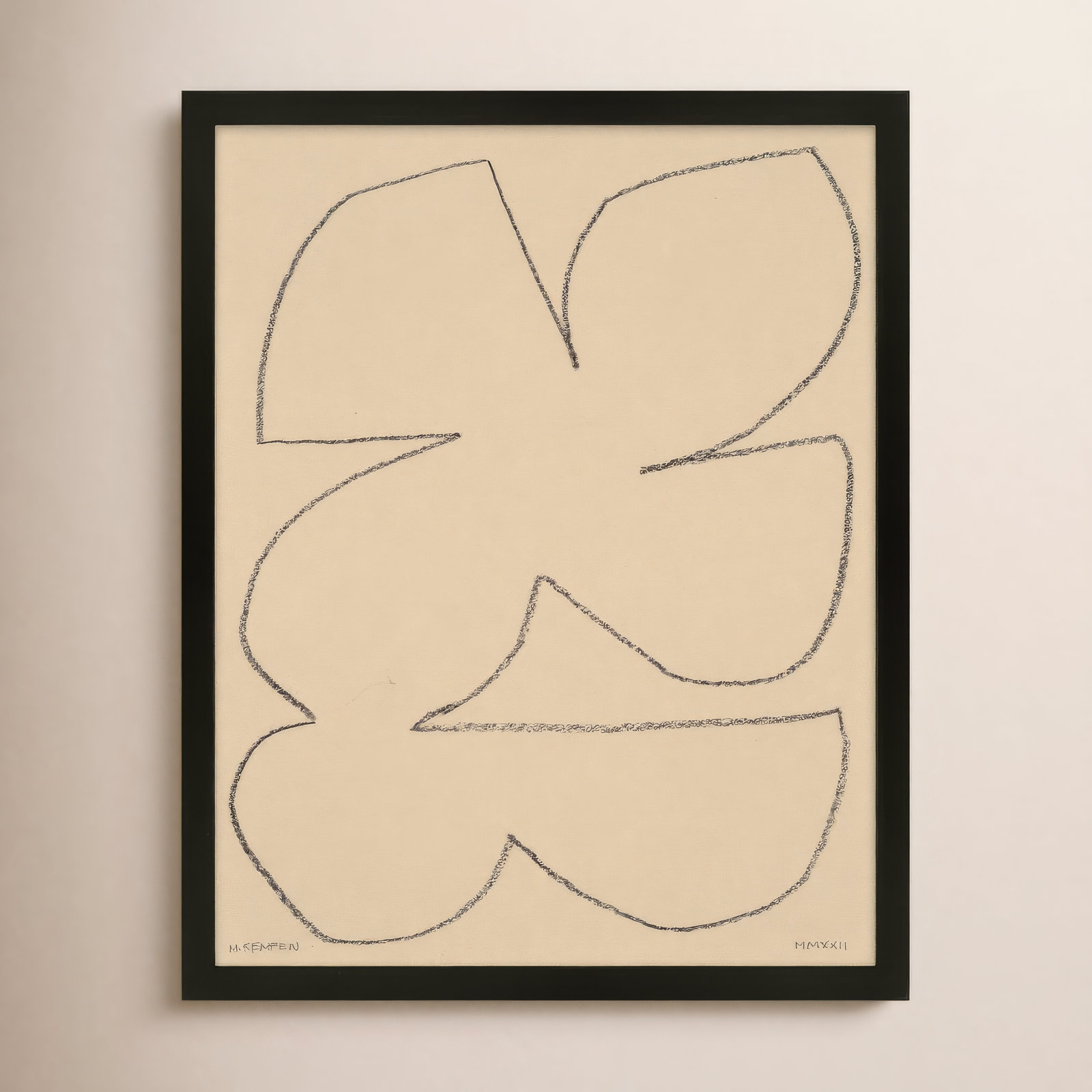 Outlines 4 by Michael Kempen, Black Framed, 16" W x 20" H