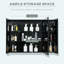 Armoire à pharmacie à DEL avec miroir, armoire de salle de bain murale l 35,5 "x H 25,5" avec 3 armoires, fonction mémoire, charge USB, ultrabrillante