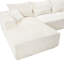 En U avec housse en chenille et conception moderne avec rembourrage en mousse pour plus de confort-121096912