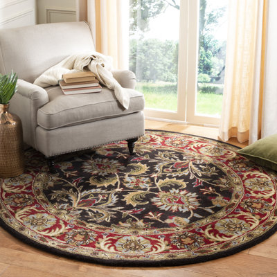 Cranmore Oriental Handmade Tufted Wool Green / Red Area Rug