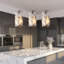 Ensemble de 3 luminaires suspendus modernes chromés et cristal de 30 cm, mini luminaires réglables pour îlot de cuisine-1082045924