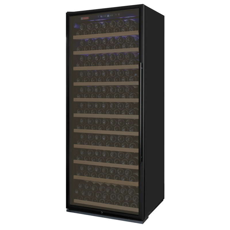 Allavino 32" Wide Vite II Tru-Vino 305 Bottle Single Zone Black Left Hinge Wine Refrigerator, Black, Left
