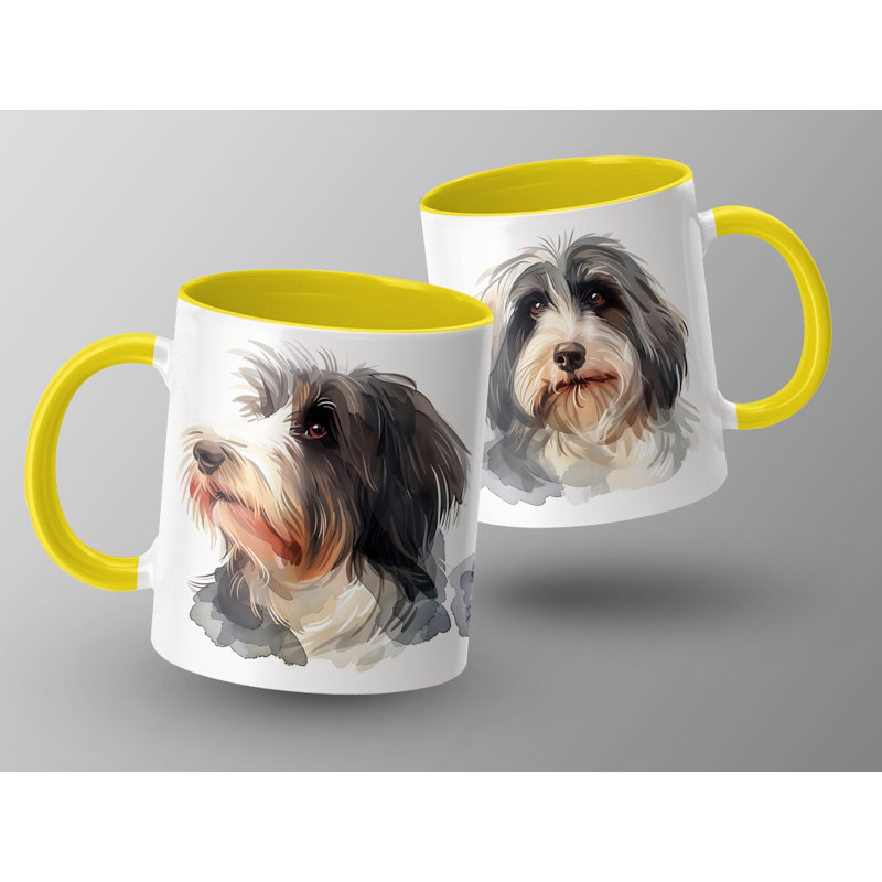 11oz Watercolour Grand Basset Design Coffee Mug, 2