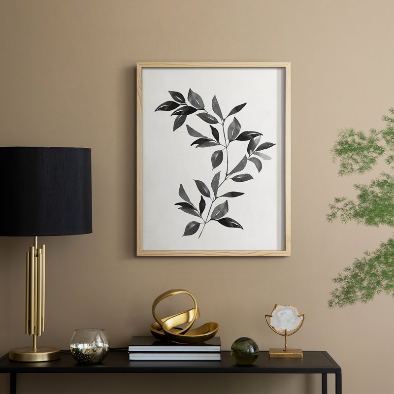 «Multi Leaf Montage II», reproduction encadrée - bois massif, H 30 po x l 24 po