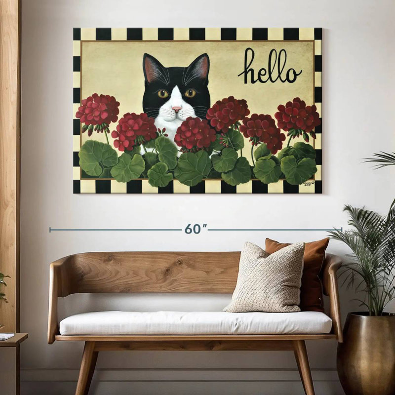 Brampt Cat Hello, 34" H x 51" W