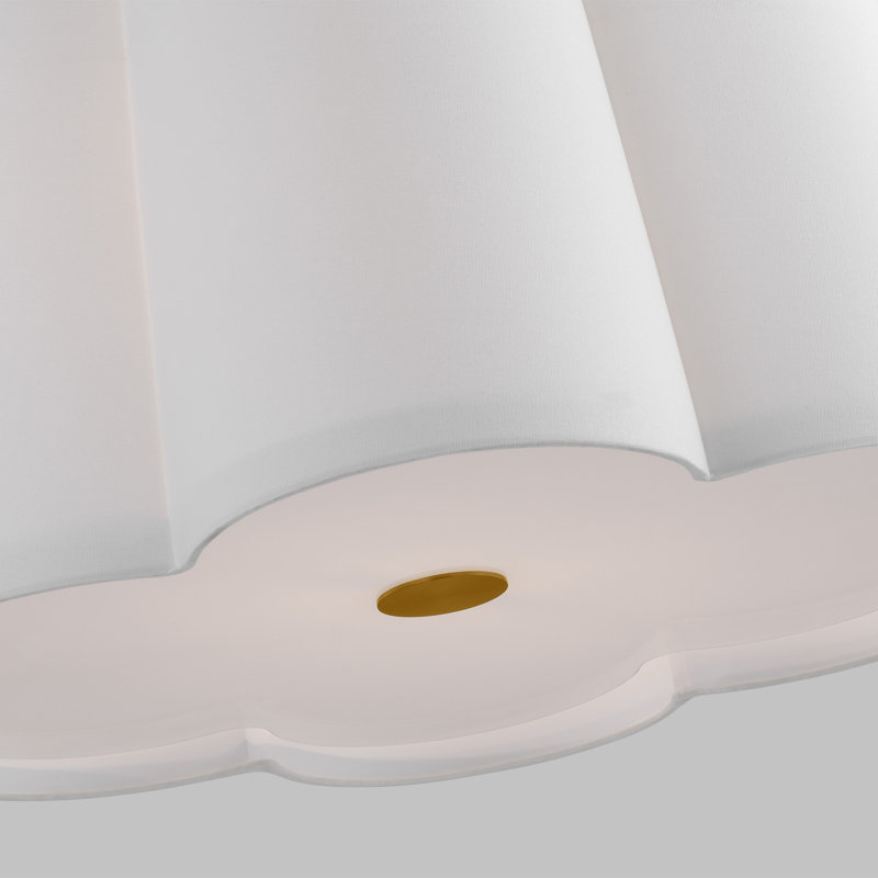 Bronte 3 - Light Medium Hanging Shade Burnished Brass, 24" H x 28" W x 28" D, 4