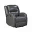  Fauteuil inclinable électrique compact à siège simple en similicuir gris ardoise pour les salons modernes