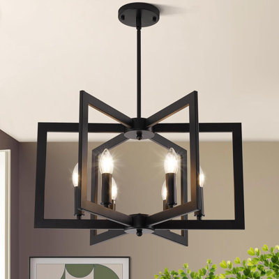 21.6" Black Chandelier For Dining Room
