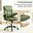 Office Chair, Ergonomic Computer Chair with Flip-up Arms Home Desk Chairs Comfy PU Leather Executive Mid Back Support Adjustable Height Tilt Lock Swivel Rolling Wheels, Green-144955316