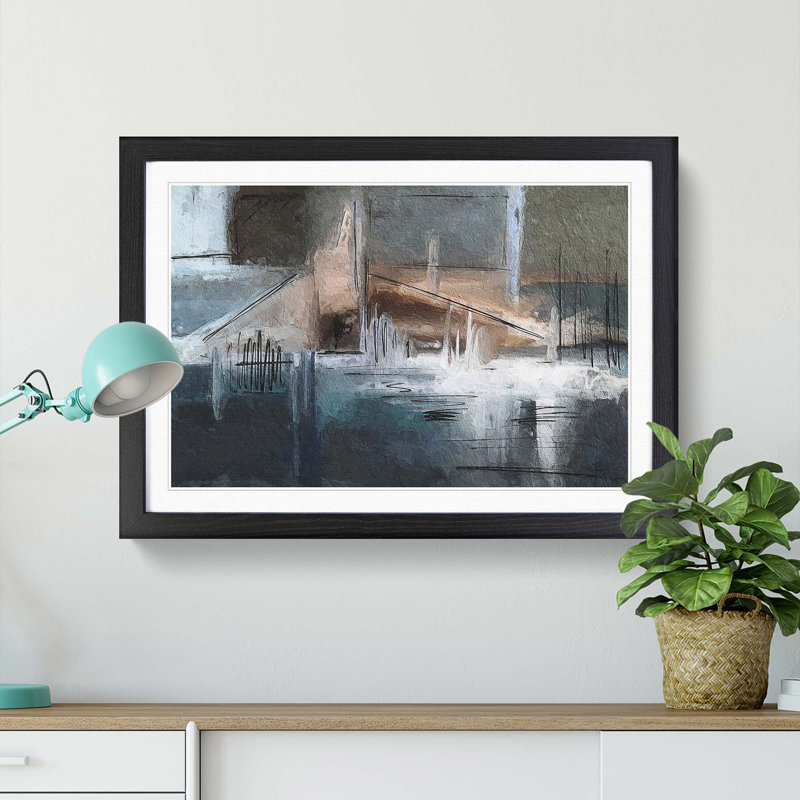 Abstract Vol.329 by S.Johnson - Framed Print, 33cm H x 45cm W x 2cm D, Black Framed